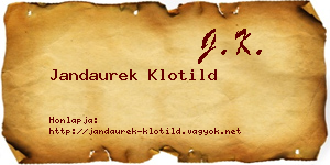 Jandaurek Klotild névjegykártya